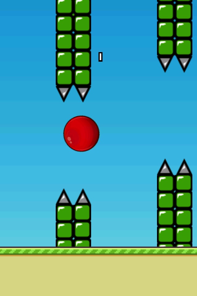 Red Ball Smash hit Bouncing Flappy Edition screenshot 3