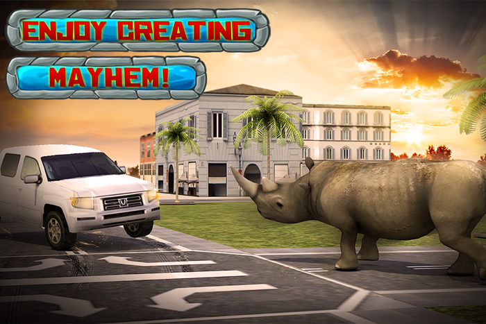 Crazy Rhino Attack 3D