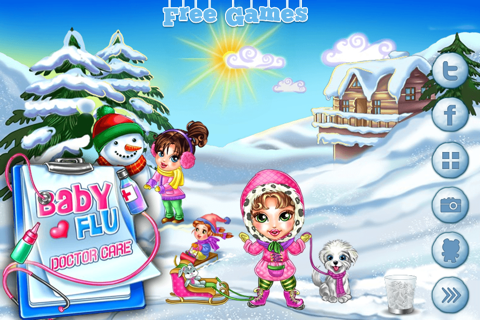 Baby Care Flu Kids Doctor -free kids game screenshot 2