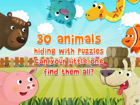 Hide & Seek Animals - Fun Preschool Kids Toddler Puzzles Games screenshot 3