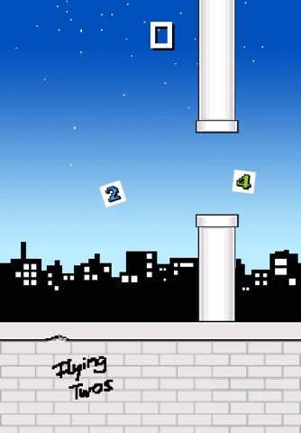 Flying Twos - tap, join numbers and enjoy the urban skyline screenshot 2