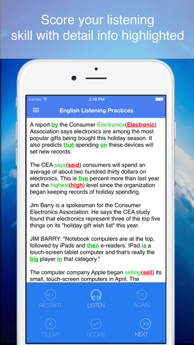 How to cancel & delete English Listening Practices - Smart tool to improve your listening skill from iphone & ipad 3