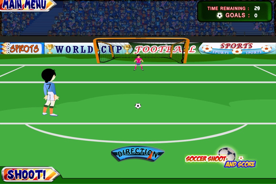 A Soccer Shoot and Score Game for Free 2014 Sports screenshot 2