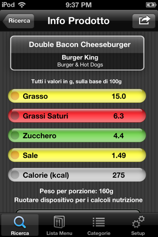 Fast Food Restaurant Nutrition Menu Finder, Calories Counter, Weight Calculator & Tracking Journal (Free) screenshot 4