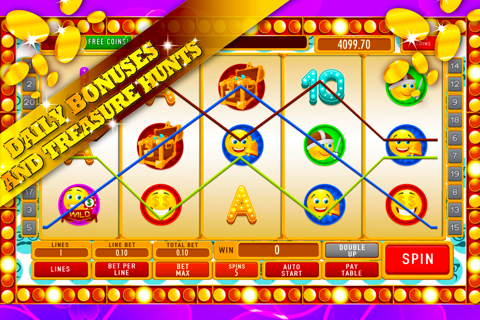 Reels of Emojis Slot Machine: Win the free bonus with the fun smiley faces screenshot 3