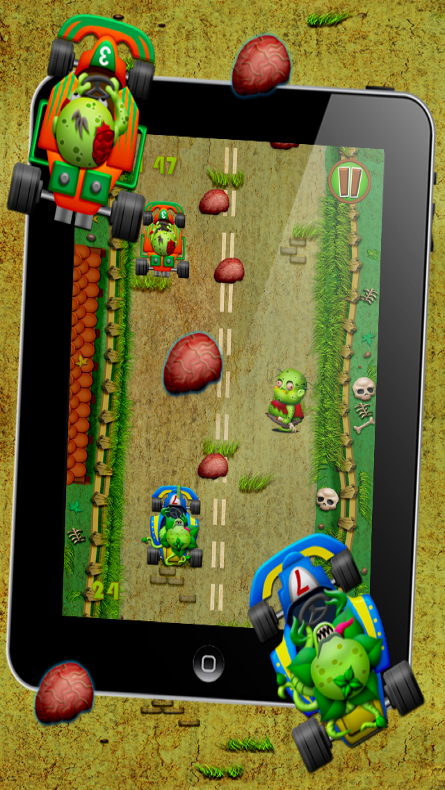 Zombie Go Kart Road Race Free Kids Game - Easy Carnivorous Shrub Turbo GoKart Car Racing Chaseのおすすめ画像4