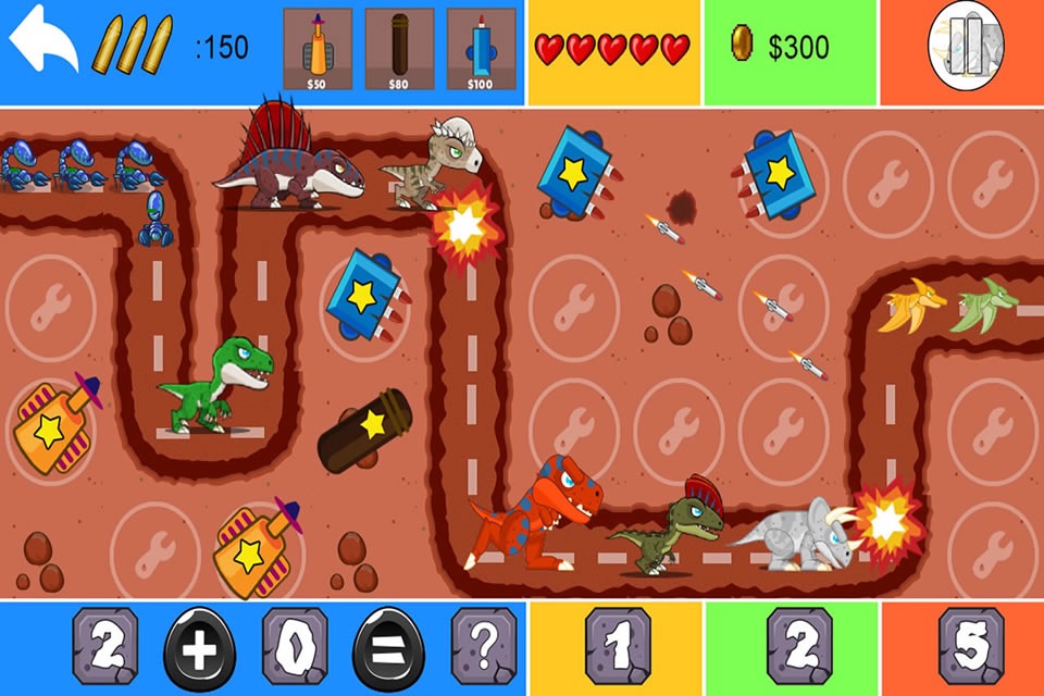 Dinosaur Math Tower Defense screenshot 3