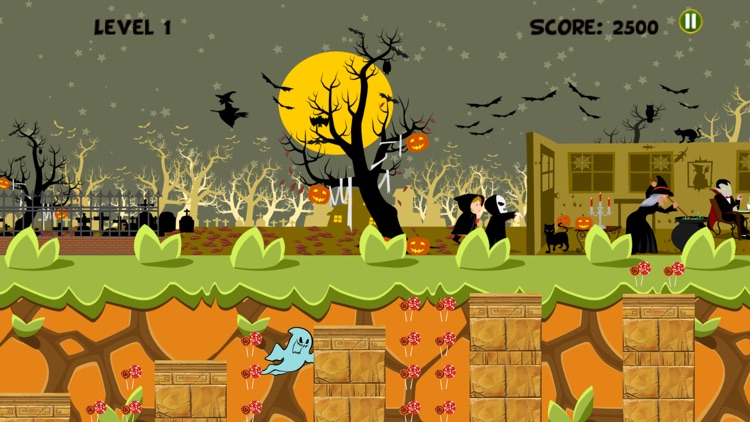 Ghost Rush - Ghosty the Sweet Ghost Who is Lost and Lost his Sweets on Halloween - Obstacle Running and Jumping Game screenshot-4