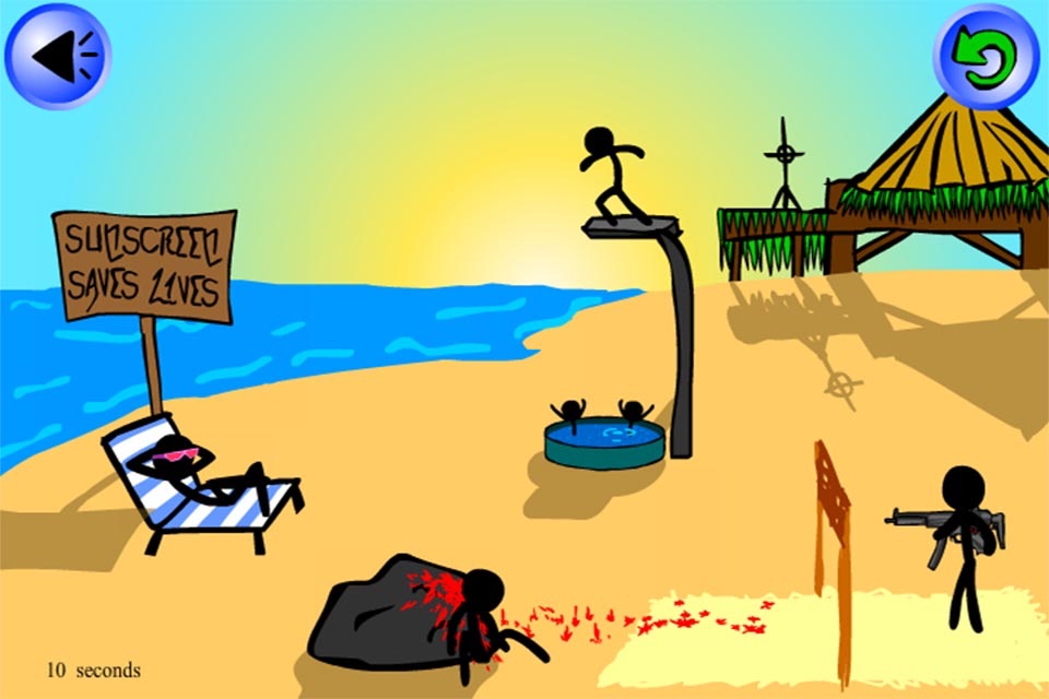 Stick Save - Stickman Beach Party screenshot 2