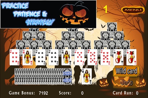 Scary Halloween Solitaire Blast - play the best classical pyramid card game screenshot 3