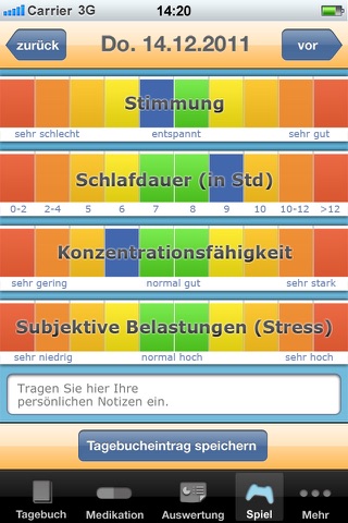 STEPS Tagebuch screenshot 2