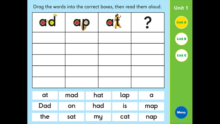 Letterland Grade One Word Sort