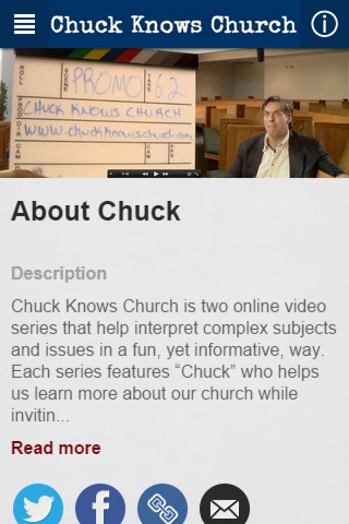 Chuck Knows Church app screenshot 2