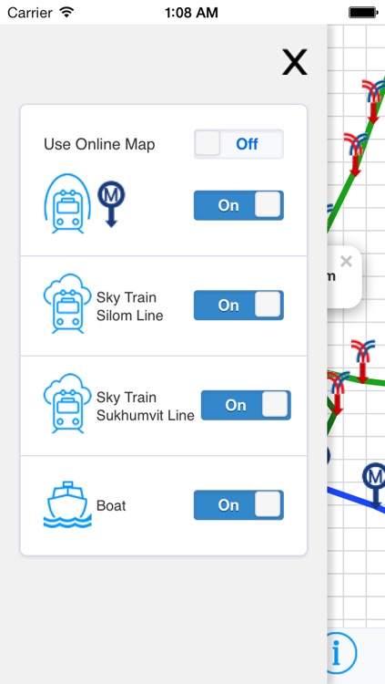 Bangkok Metro Map Transport - Sky train and Boat screenshot-3