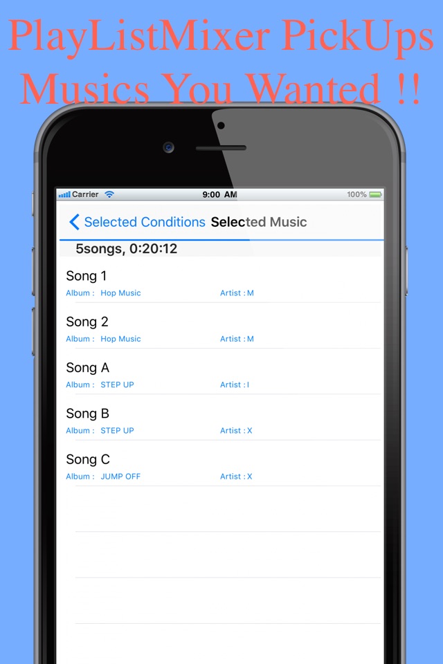 Play List Mixer ~The Easiest PlayList Maker~ screenshot 2