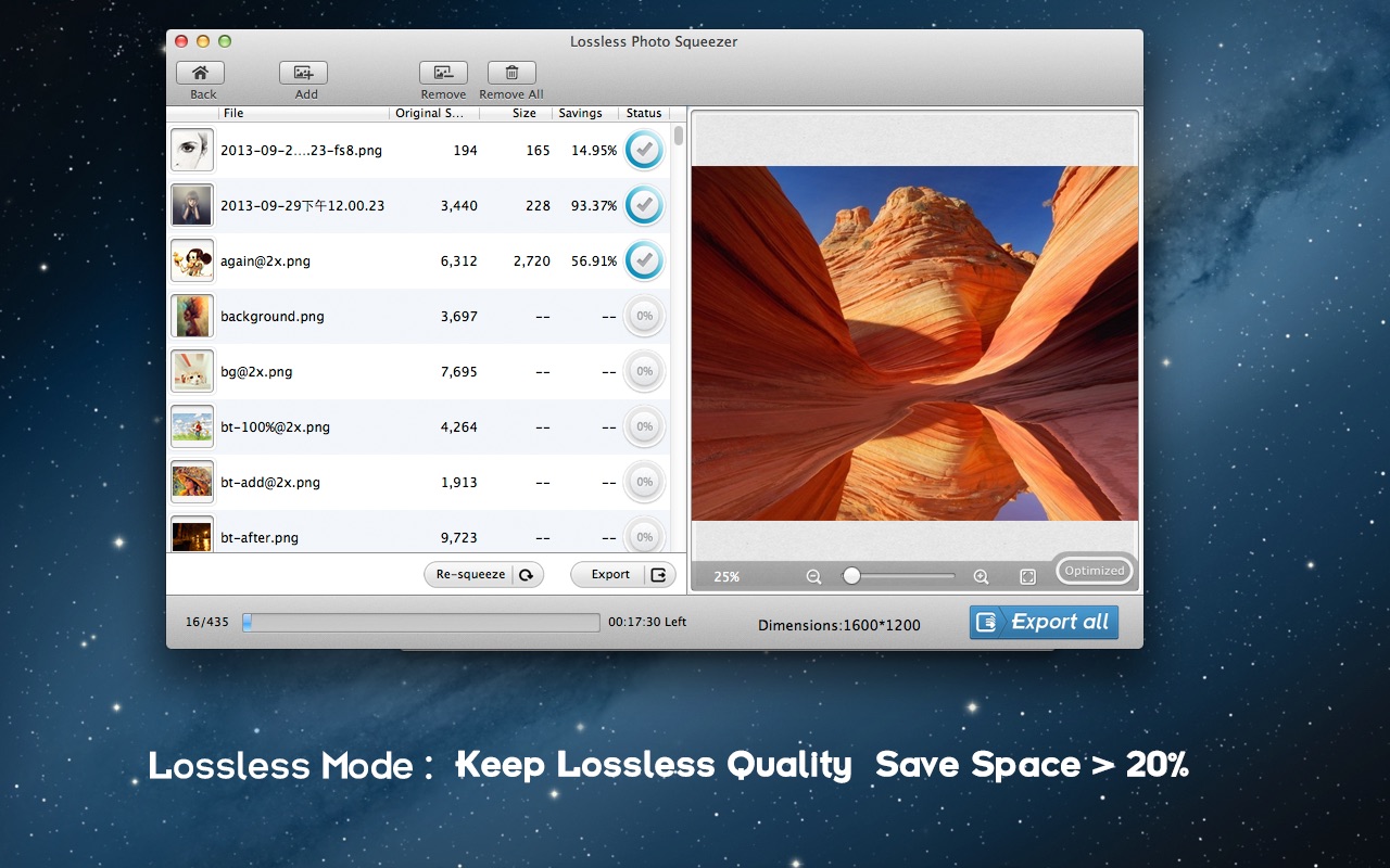 Screenshot do app Lossless Photo Squeezer - Reduce Image Size
