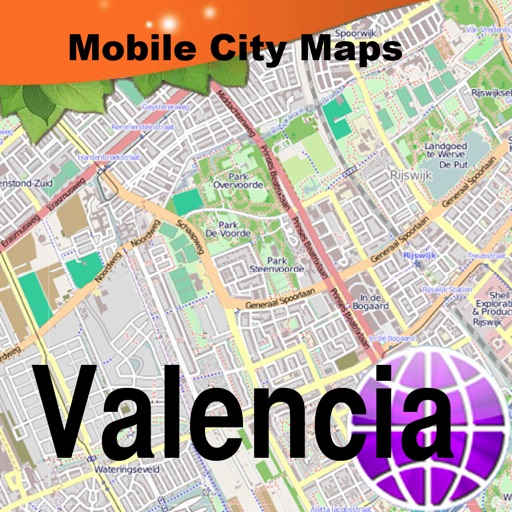 Valencia Street Map. icon