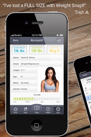 Weight Snap - Personal Fitness, Health And Weight Tracking Diary screenshot 4