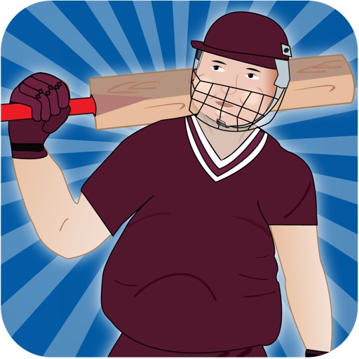 Fat Cricket Batsman Icon