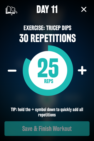 Men's Tricep Dip 30 Day Challenge FREE screenshot 3