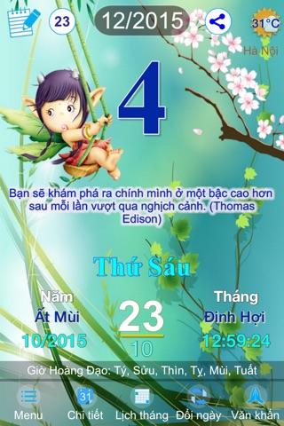 Lịch Việt - Lịch Vạn Niên 2015 screenshot 3