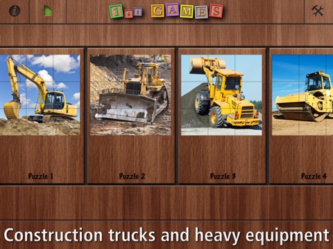 1st GAMES - Construction trucks and heavy equipment HD puzzle for kids screenshot 2