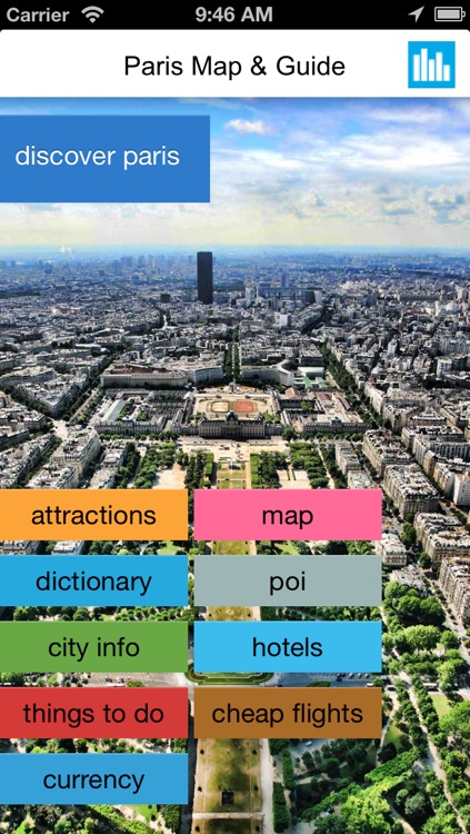 Paris offline map, guide & hotels