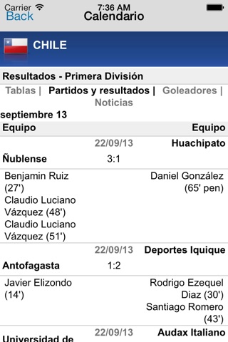 Futbol Chile : Primera A, libertadores screenshot 4