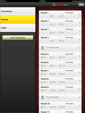 Pokernut Tournament Timer HD screenshot 4