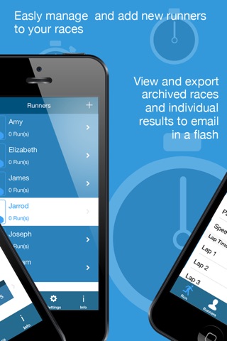 Run Lap Tap - Multiple Runner Stopwatch screenshot 2