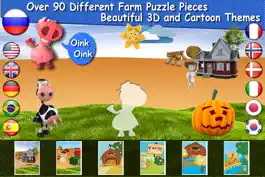 Game screenshot Farm Puzzle for Babies Free: Move Cartoon Images and Listen Sounds of Animals or Vehicles with Best Jigsaw Game and Top Fun for Kids, Toddlers and Preschool mod apk