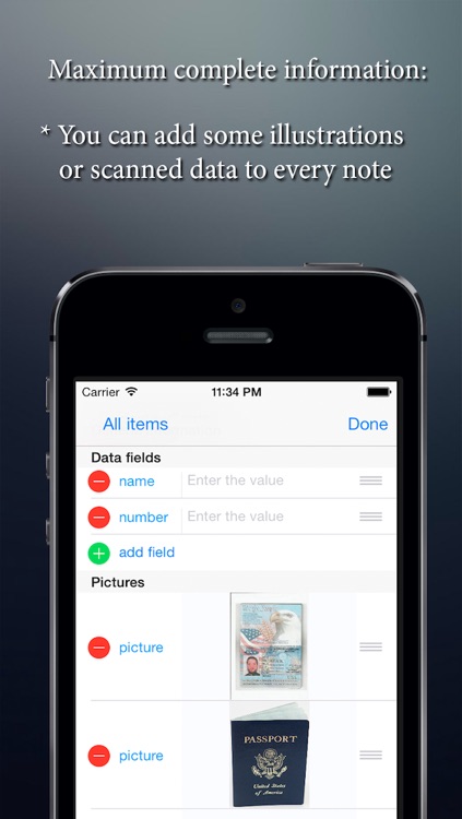 Safebook pro - save my personal data: logins, passwords, passports, etc or the best app for saving login password and all private data. screenshot-3