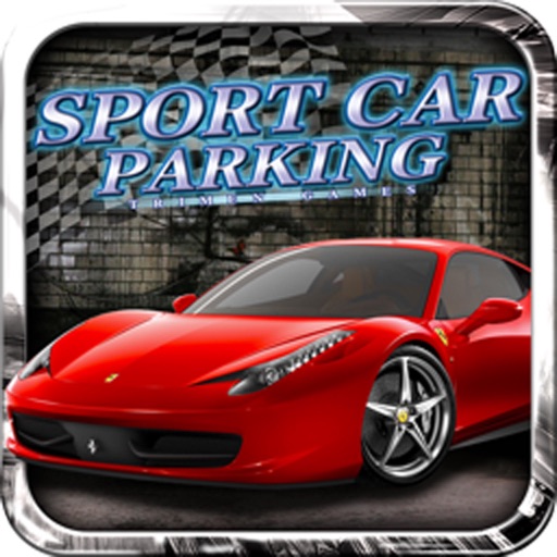Car parking 3D sport car icon
