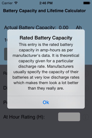 Battery Capacity and Lifetime Calculator screenshot 2