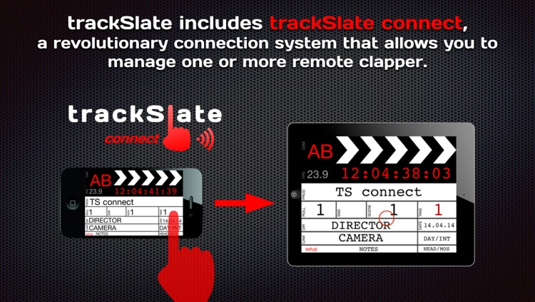 trackSlate clapperboard