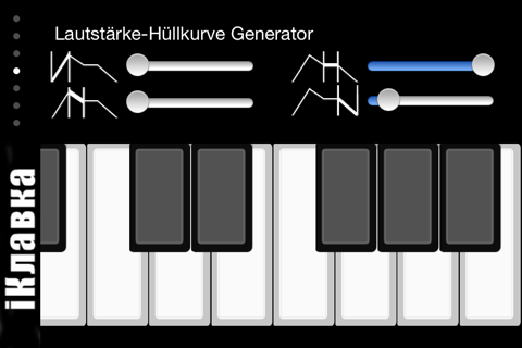 !iM: iKlavka, classic monophonic (two voice) sound synthesizer with full screen piano keyboard. Free version. screenshot 4