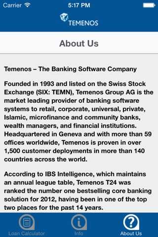 Temenos Loan Calculator screenshot 3