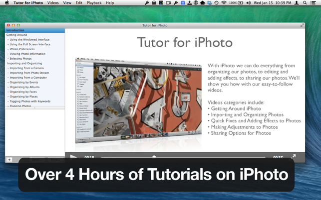 Tutor for iPhoto