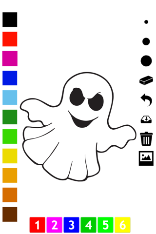 Halloween Coloring Book for Children: Learn to draw and color witch, ghost, pumpkin, grave and more screenshot 4