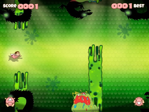 Flappy Flying Fatman in slimy dragon world screenshot 2