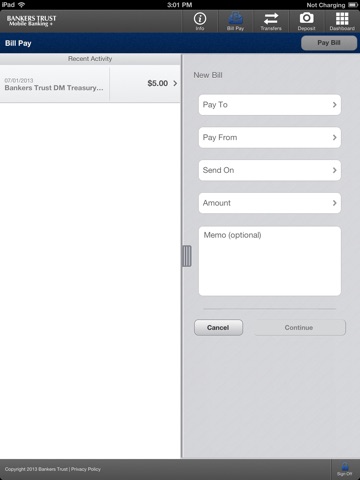 Bankers Trust M+ Biz for iPad screenshot 4