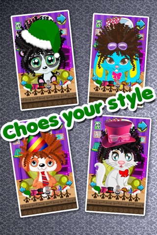 Pets Hair Salon – Free girls kids animal fashion art beauty dress up game screenshot 3