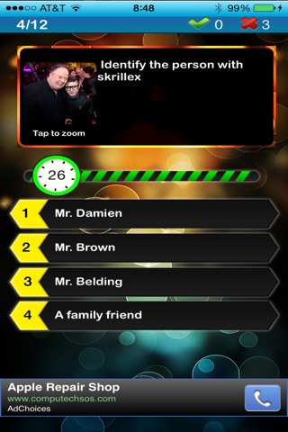 Celebrity Fan Quiz - Skrillex edition screenshot 3