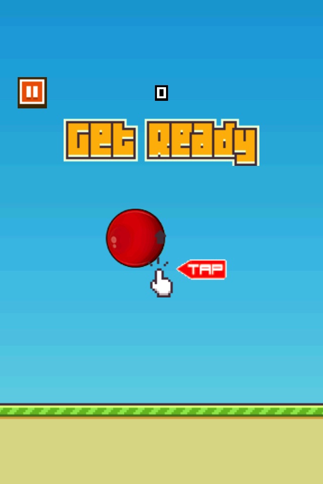 Red Ball Smash hit Bouncing Flappy Edition screenshot 2