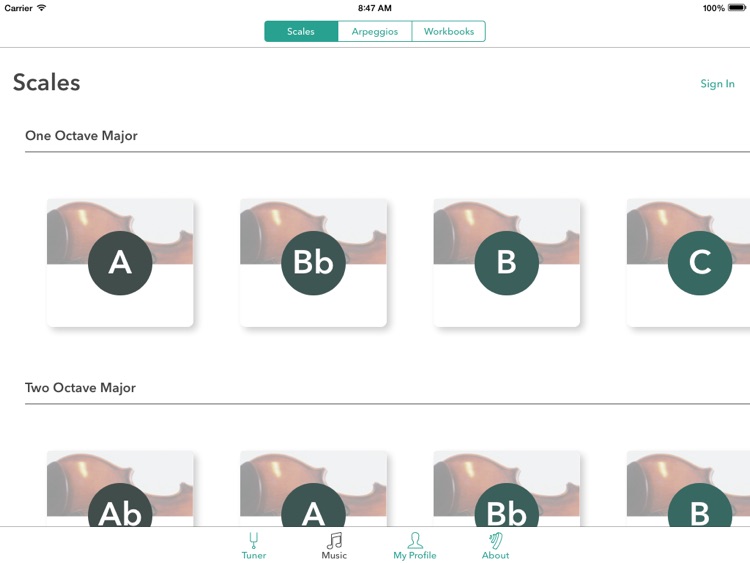 Applause: learn to play the violin quickly and accurately