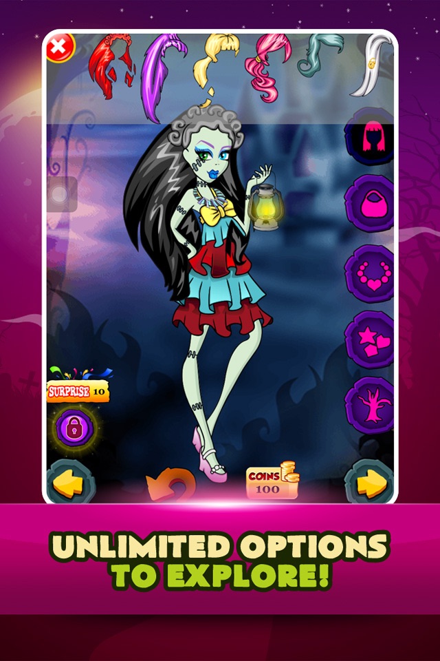 Princess Monster Makeover Salon Crazy Style Girl Dress Up screenshot 2