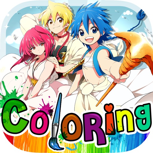 ColoringA Book Anime & Manga Drawing on Pictures for Magi Free