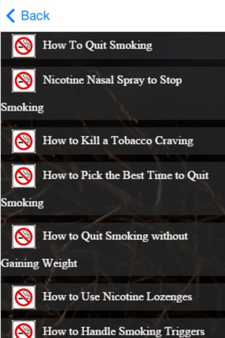 Quit Smoking Now - Self Help Tips To Stop Smoking screenshot 4