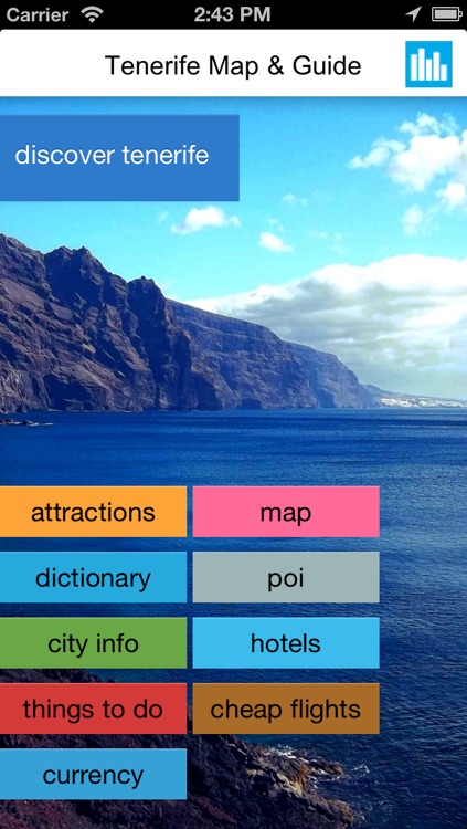 Tenerife (Canary Islands) offline map, guide, hotels.