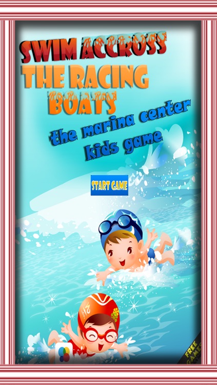 Swim accross the racing boats : the marina center kids game - Free Edition